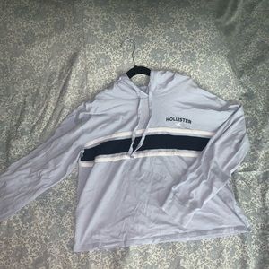 Large blue Hollister cropped sweater